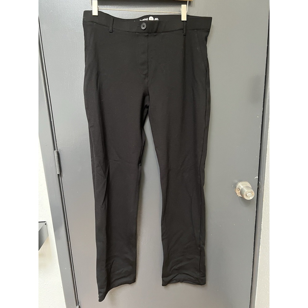 Betabrand Dress Yoga Pants Black Straight Leg Stretch Size XL Long